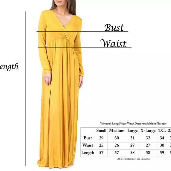 Women's Wrap Maxi Dress - Picture 2 of 2